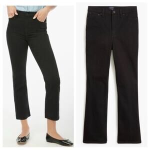 J. Crew Petite High-Rise Flare Crop Jeans | Black Denim | 31 Petite